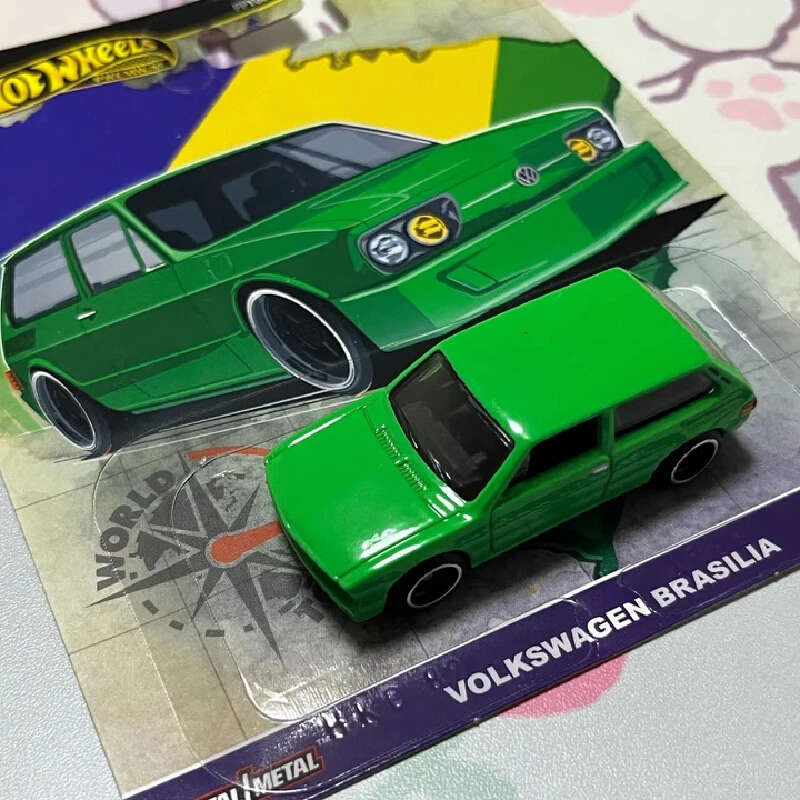 Hot Wheels Premium Autocultuur Schaal 1:64 Diecast Auto Volkswagen Brasilia Collectible Vehicle Legering Model Auto Speelgoed Voor Volwassenen