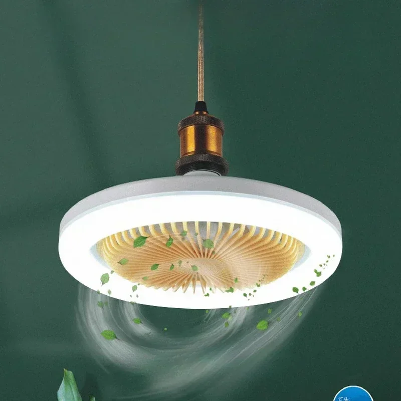 Ins Hot Led Smart Ceiling Fan Light Nordic Warm Romantic Bedroom Kitchen 3 Colors Invisible Fan Light With Remote Control