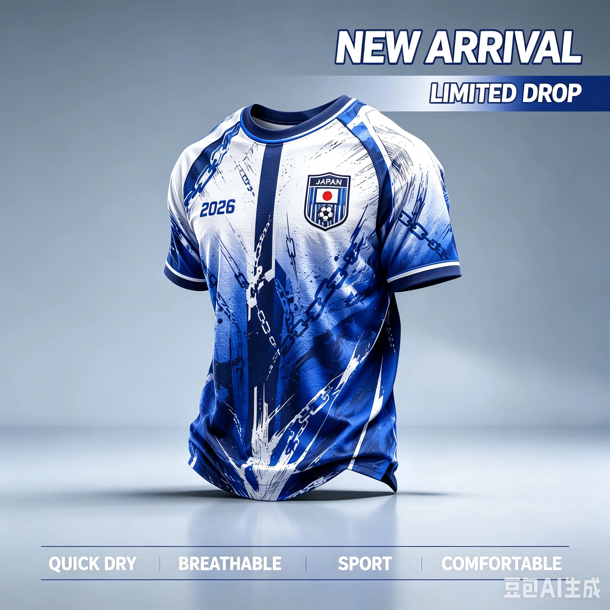 2026 Men Print Soccer Jersey Japan National Team Short Sleeve T Shirt Raven Crest Japan Flag Sports Fan Casual Football Te