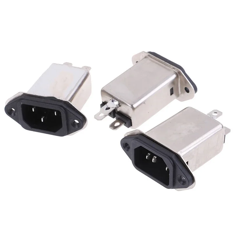 220V AC filter audio power supply filter anti-interference EMI socket CW2B-1A-T(D3) 3A 6A 10A