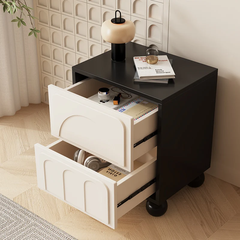 

With Drawers Wooden Nightstands French With Storage Small Trendy Nightstands Luxury Nordic Mesa De Cabeceira Modern Furniture
