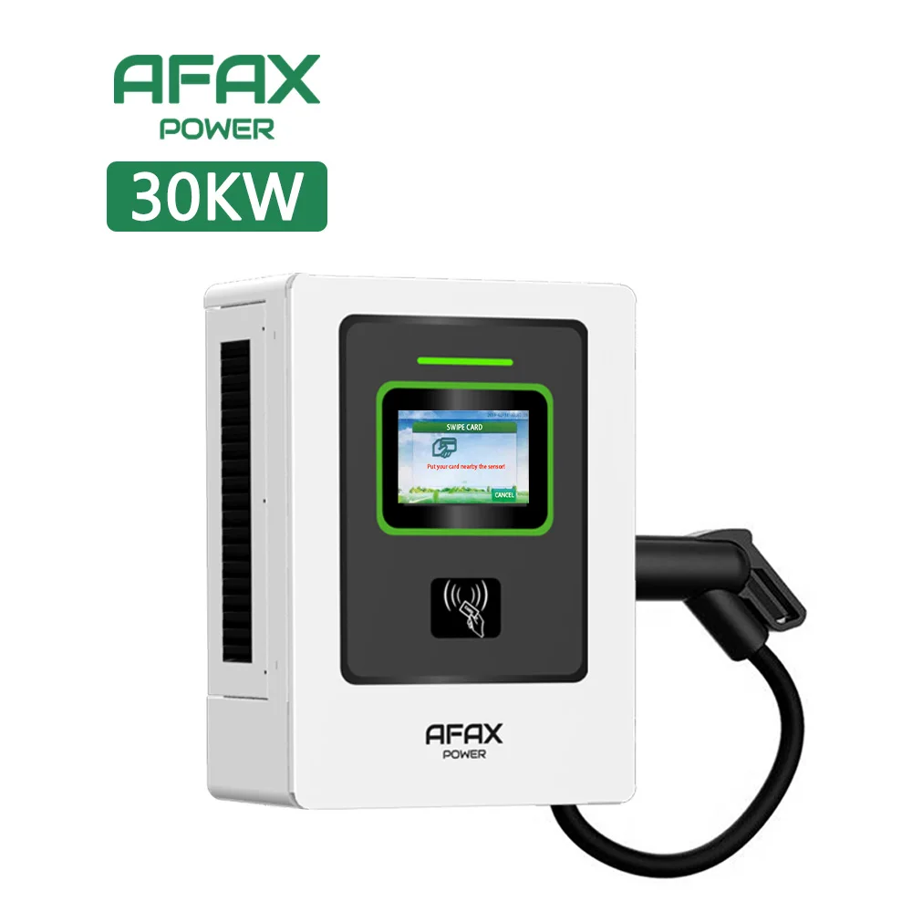 AFAX 40KW 30KW ยานยนต์ไฟฟ้า EV สถานีชาร์จเร็ว CCS1 CCS2 gbt chademo ติดผนังเครื่องชาร์จไฟรถยนต์อัจฉริยะ