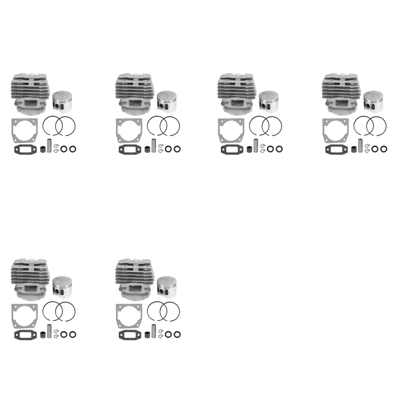 

6 Set Diameter 45Mm Chainsaw Cylinder And Piston Set Fit 52 52Cc Chainsaw Spare Parts For Gasoline/Oil Chainsaw Spares