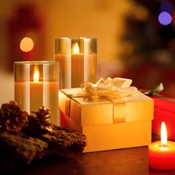 3pcs/set LED Flameless Candles Flickering Light with Remote Control for Festival Wedding Home Party Decor Lighting Candles
