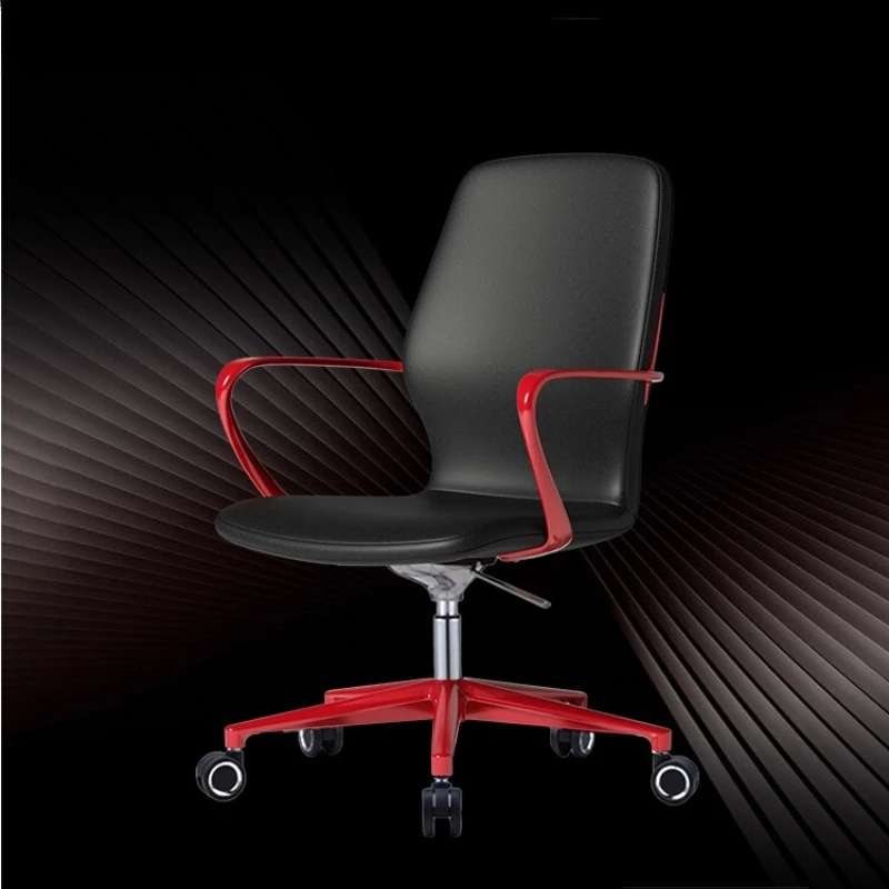 High-end design seat leather computer chair home meeting negotiation middle class chair