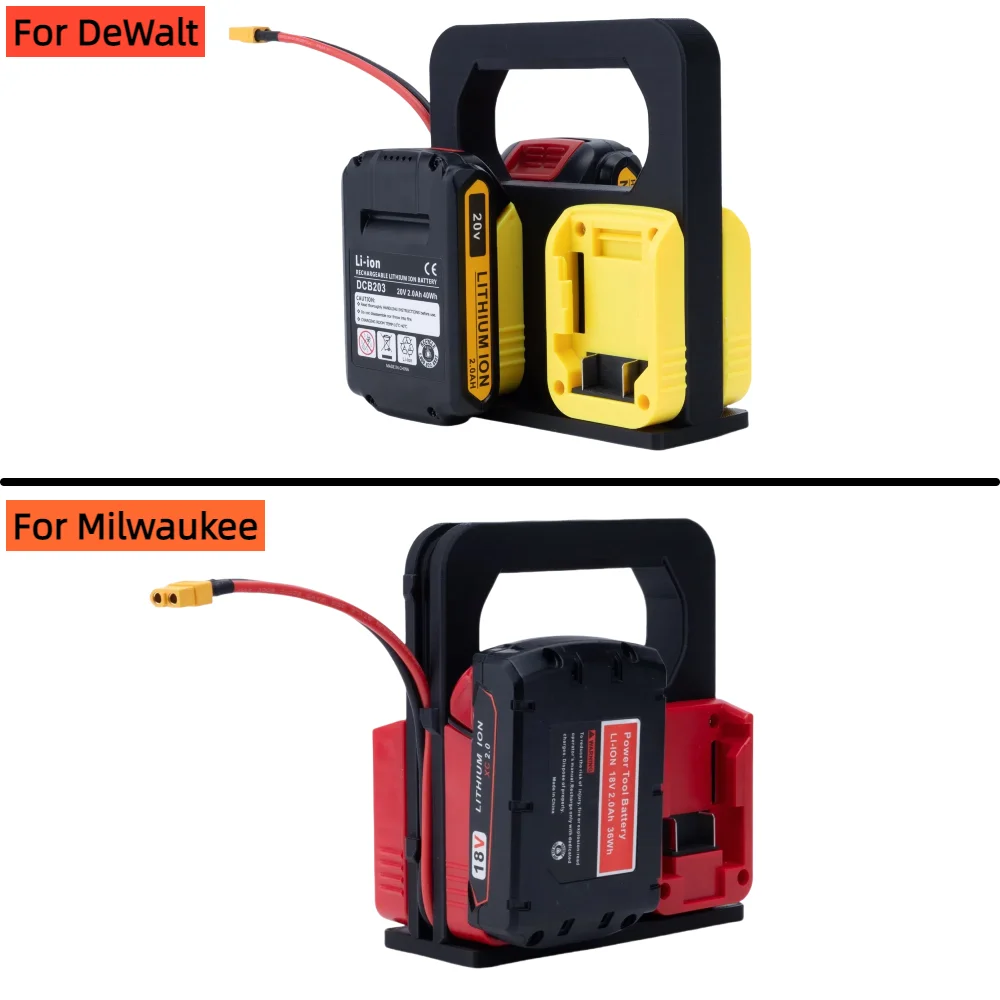 XT60 أداة السلطة أنثى المقبس واجهة مقبس الطاقة لديوالت/ميلووكي 18 فولت/20 فولت/60 فولت ليثيوم أيون موازية 15-21 فولت توريد 4 بطارية