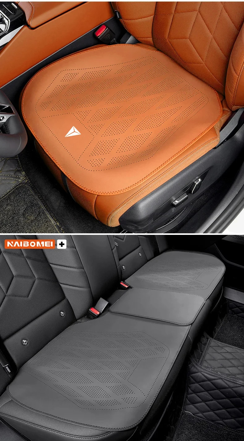 Nappa-Leder Autositzkissen, Rutschfeste Ganzjahres-Autositzauflage, Für Deepal S7 S07 SL03 S05 G318 2025 2026, Auto-Zubehör – Detail 19