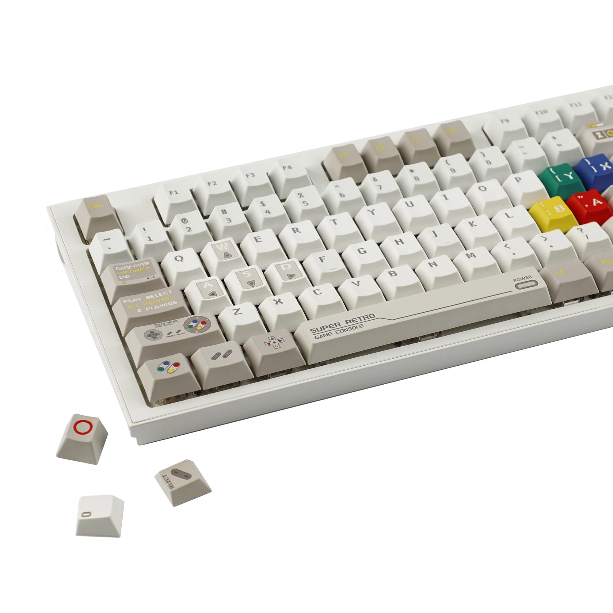 YMDK Retro Game Reminiscence Theme 149 Keys Cherry Profile PBT Dye Sublimation Top Print Keycaps for MX Mechanical Keyboard