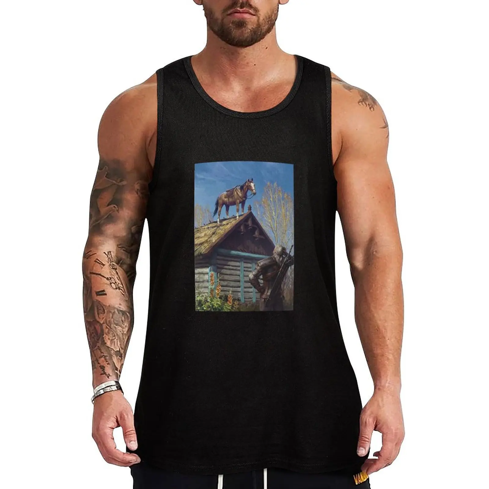 Witcher Roach T-Shirt Tank Top Relaxed Fit Tank Top Casual Sleeveless Everyday Shirt