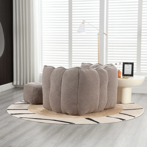 Japanese-Style Comfortable Square Lazy Sofa Soft Bean Bag Chair High Resilient Foam For Home Office Apartment Living Room