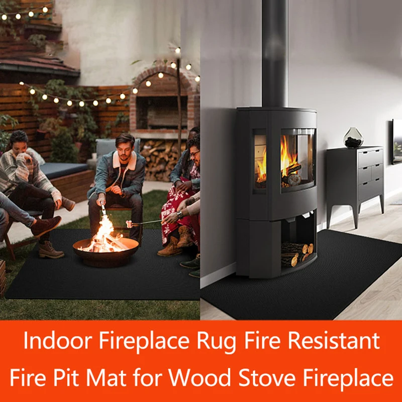 Indoor Fireplace Fireproof Carpet Fireplace Carpet Fire Mat Fireplace Fire Mat Multi-purpose Heat-insulating Fire-retardant Mats