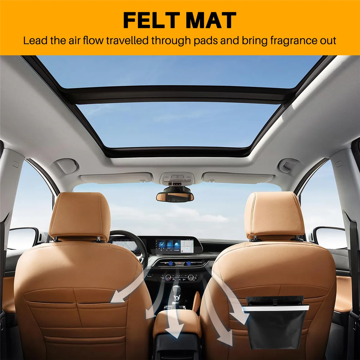 車のエッセンシャルオイルディフューザーロケット,洗える詰め替えパッド,フェルトパッド,直径22mm,48個