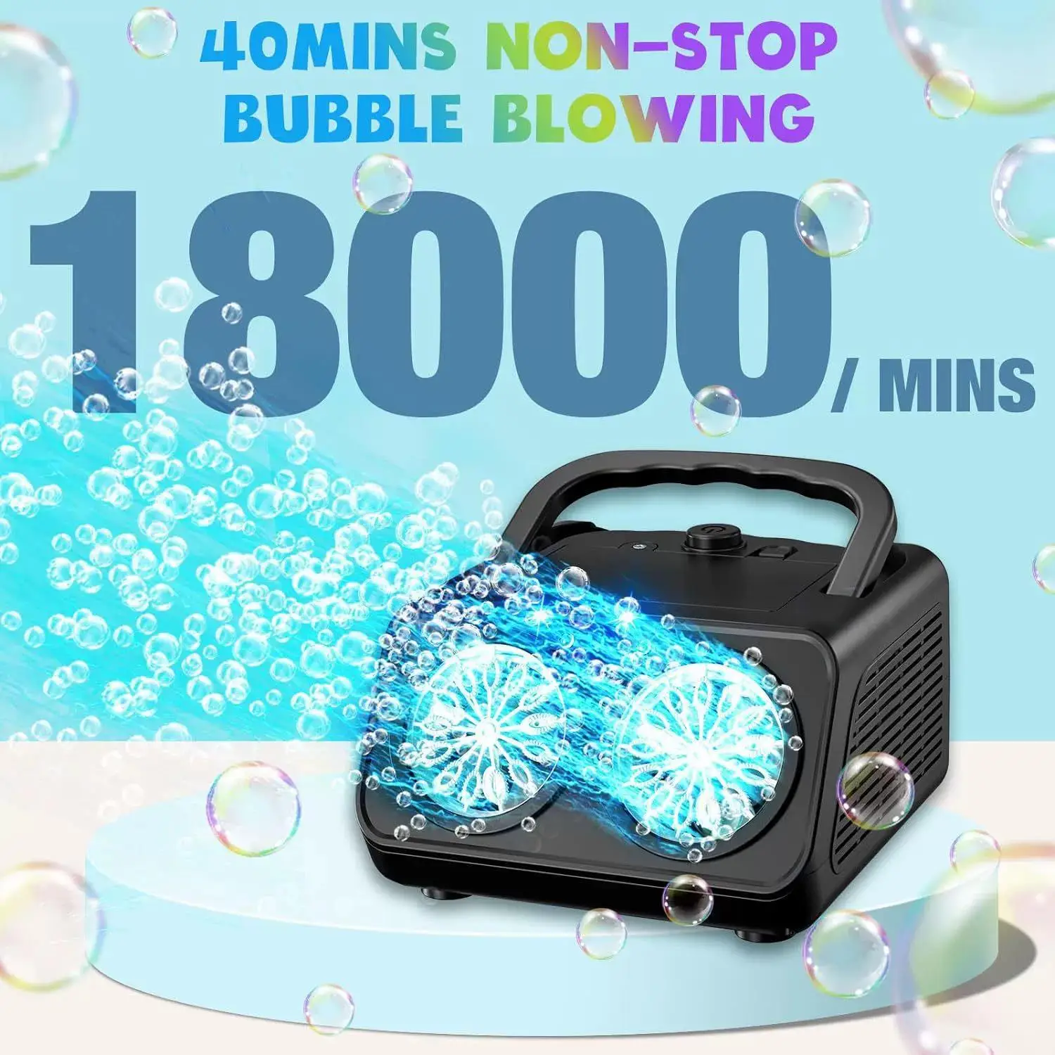 26 หลุมแบบพกพา Bubble Machine อัตโนมัติ Bubble Blower Bubbles สําหรับเด็กวัยหัดเดิน Bubble ของเล่นสําหรับวันเกิด Party ของเล่นกลางแจ้ง