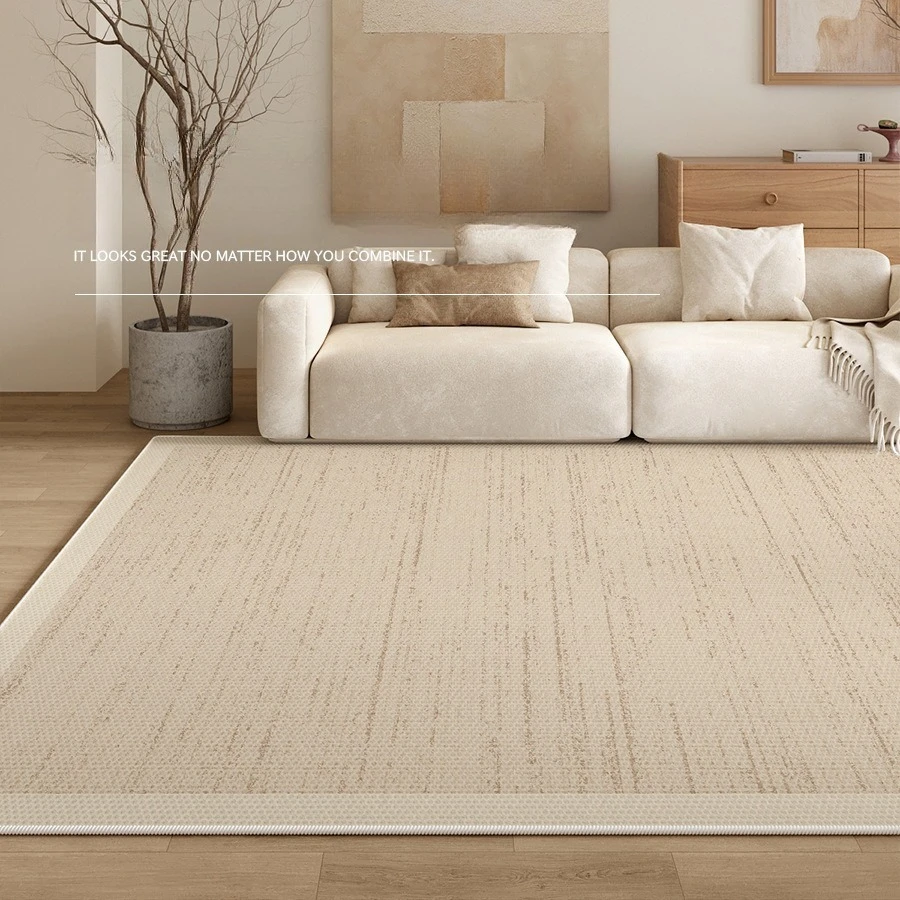 Summer Cooling Silk Rug Cream Style Washable Floor Carpet Decoration Home Non-Slip Washable Living Room Bedroom Floor Mat Ковер