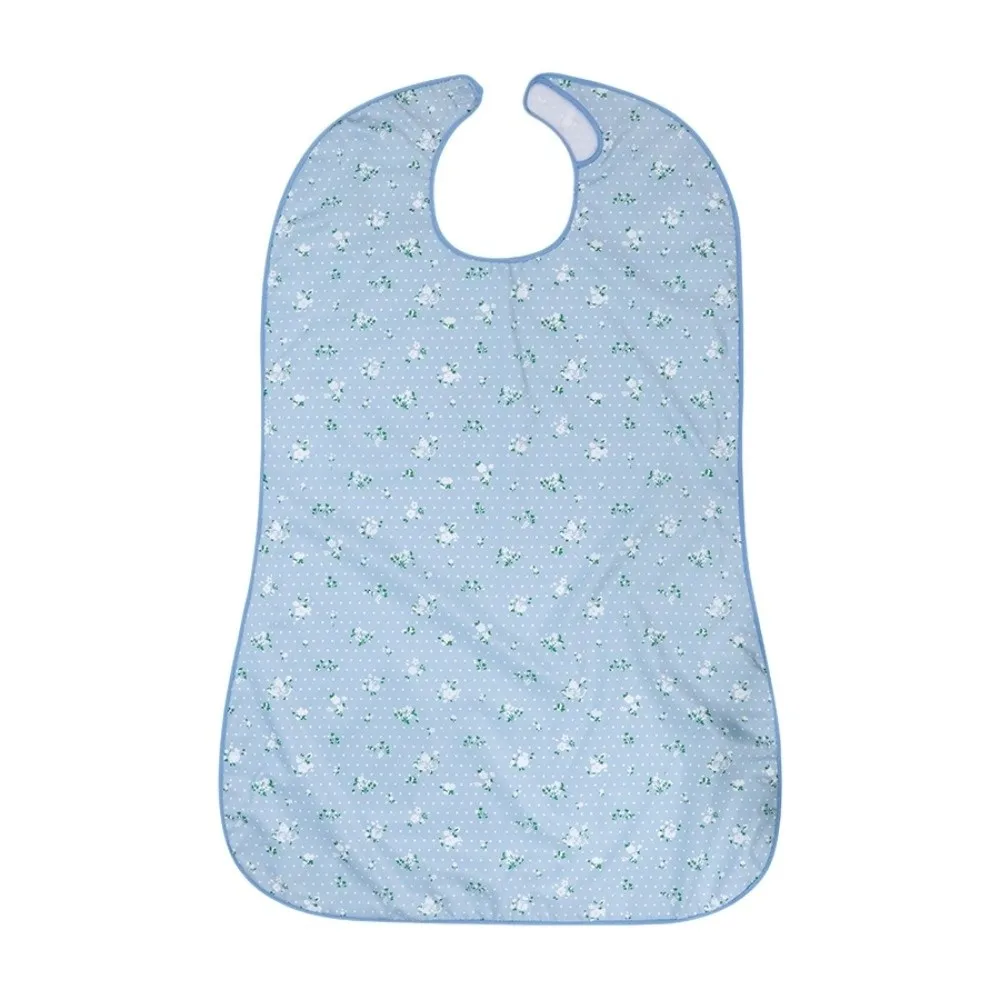 Floral Pattern Waterproof Elderly Eating Bib Washable Lightweight Adult Bib Anti Dirty Absorbent Saliva Towel Elderly Care