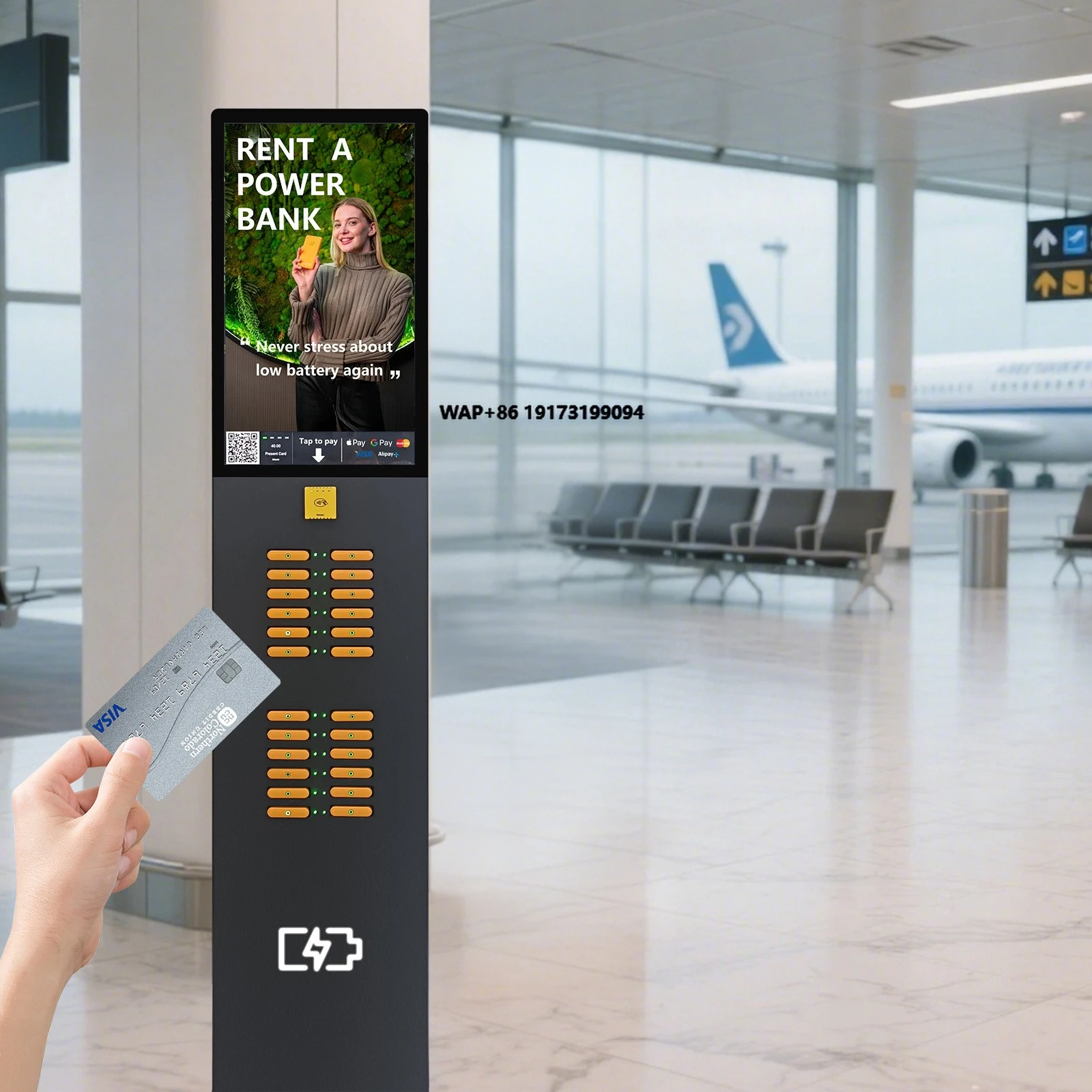 Lita Powerbank  Rental Kiosk Rental Station with Card Reader Power Bank Vending Machine with POS & CE/FCC/ROHS
