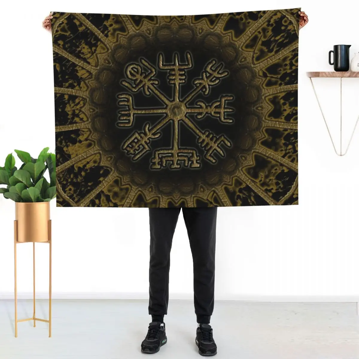 Vegvisir Vikings Compass Throw Blanket Stuffeds Beautifuls Flannels Luxury Designer cosplay anime Blankets For Baby Blankets