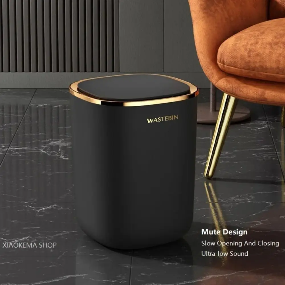 Bathroom Smart Sensor Trash Can 12L Luxury Garbage Bucket Automatic Trash Bin For Kitchen Toilet Wastebasket Smart Home