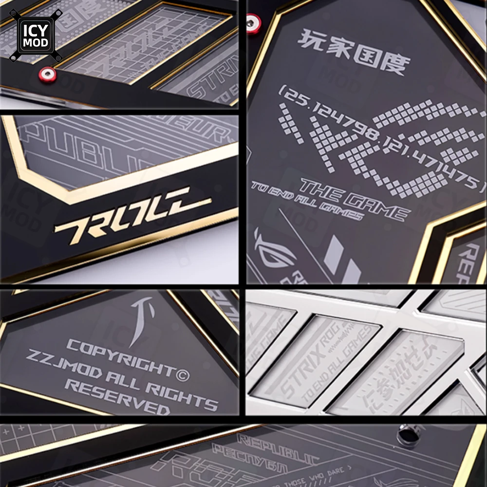 ROG Strix Helios GX601 RGB MOD 4 個照明パネルキットレーザー彫刻