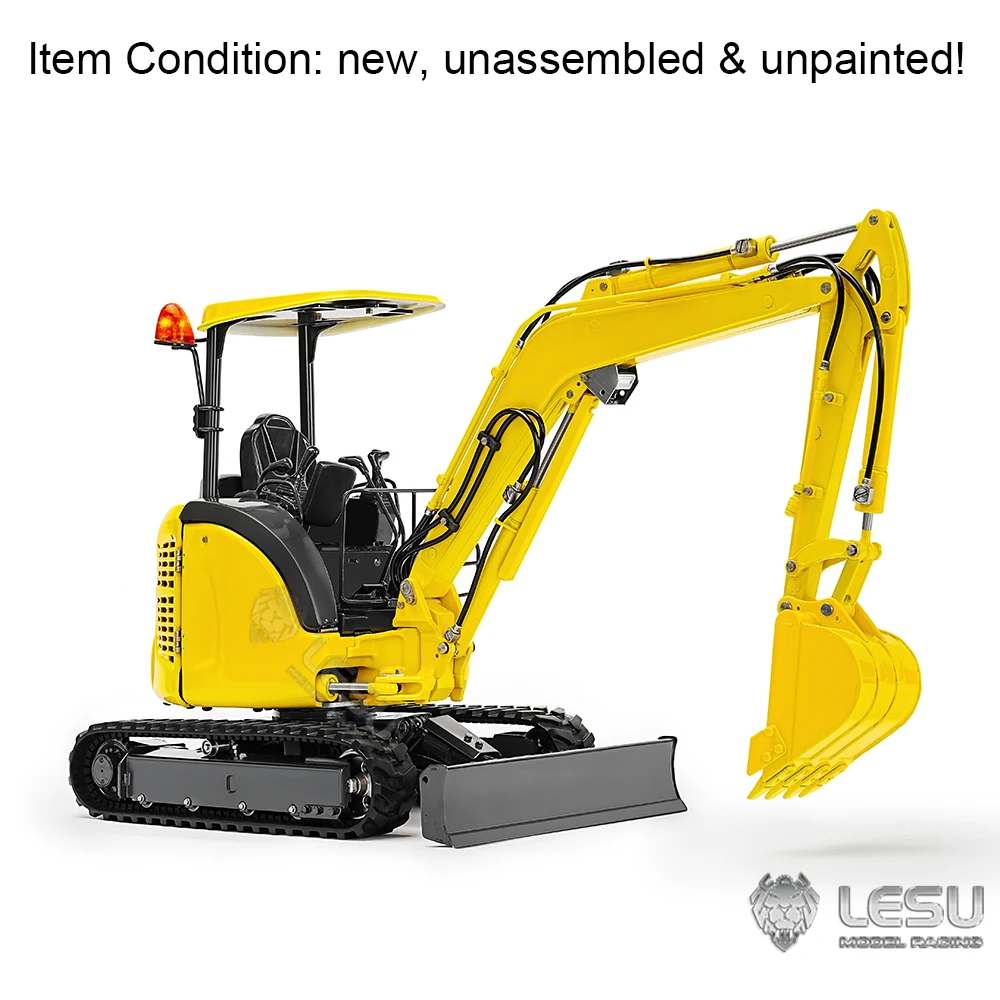 1/14 LESU PC30 Metal Mini RC Hydraulic Excavator 6CH Valve Digger KIT ST8 Radio Control Trucks Car Light Machine Toys for Adult