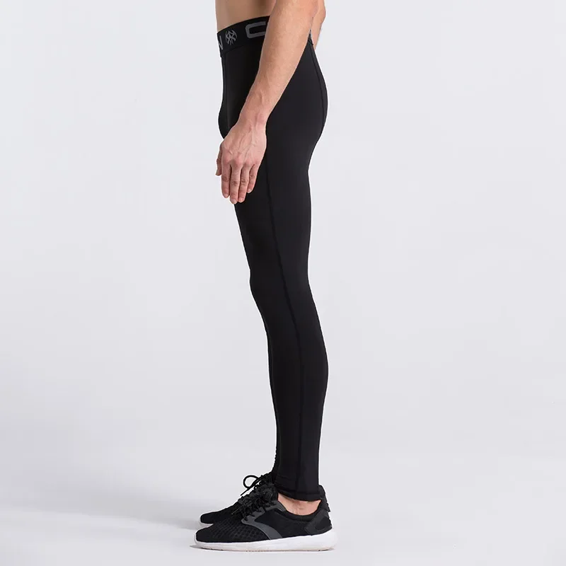 2025 New Men Tight Sports Pants Slim Pants Autumn And Winter Thermal Pants Plush High Stretch Quick Drying Compression Pants