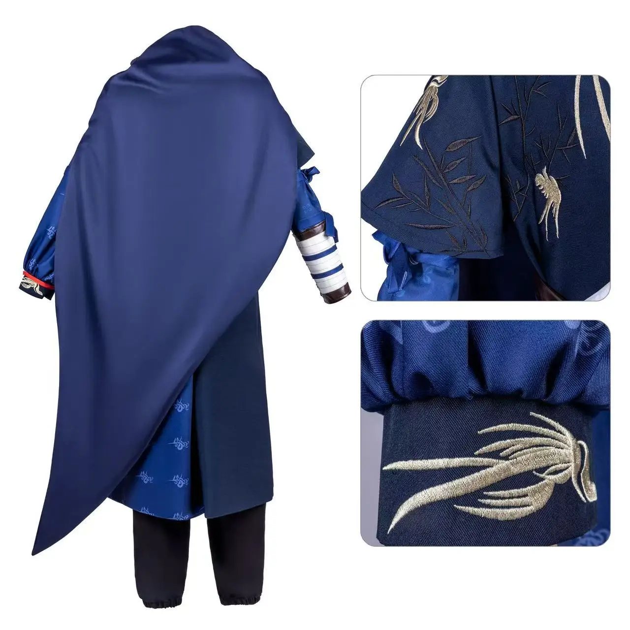 Niche Anime Game Jiangyan Cosplay Costume Stylish Boys Halloween Street Blue COS Suit Full Set Swordsman Hero Comics Clothing