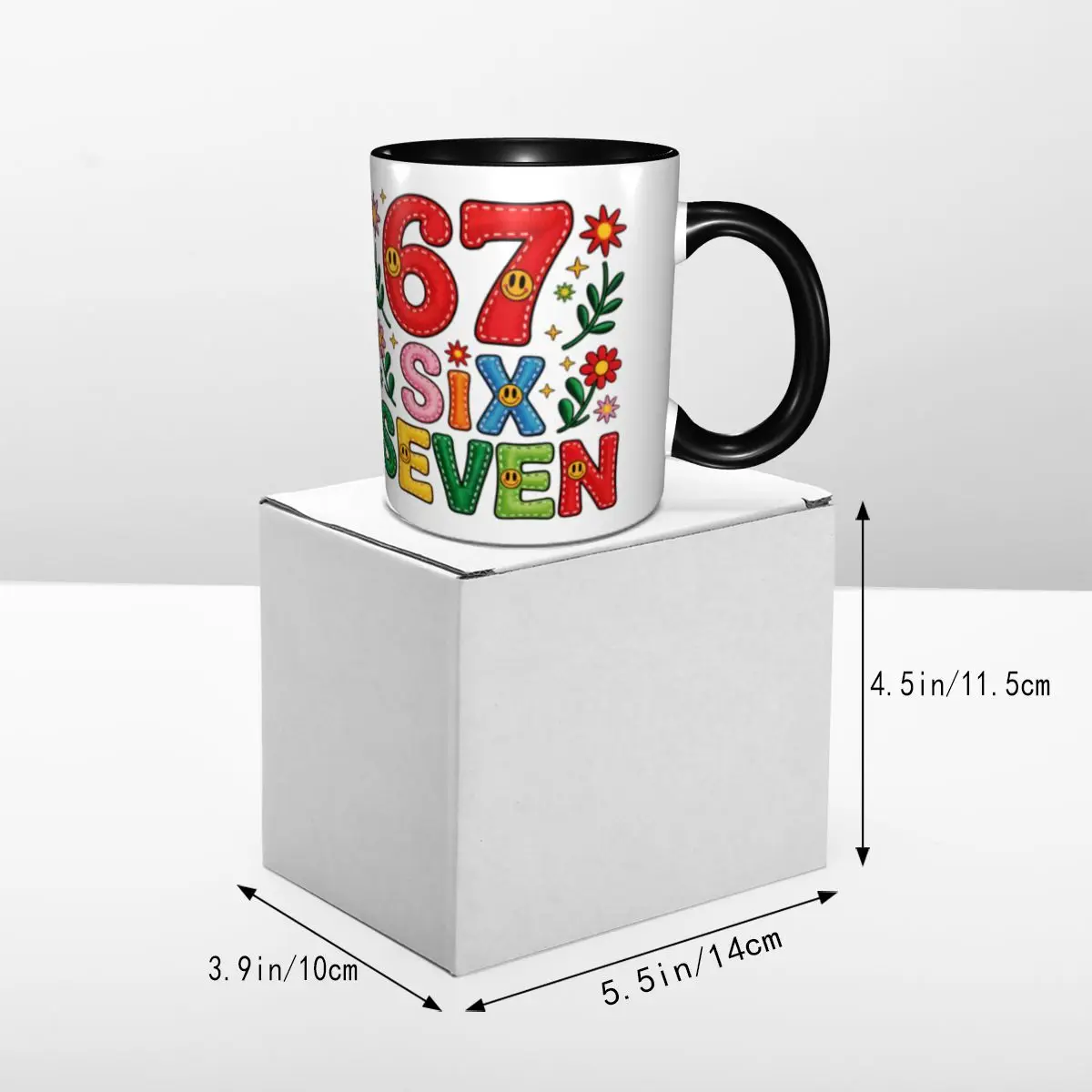 DIY 67 Funny 6-7 Christmas Meme Ceramic Mugs Customized Coffee Cup Creative Present - view 5