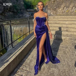 LORIE-Robe de Soirée de Forme Sirène Violet Royal, Tenue de Bal Sexy, Fendue sur le Côté, avec Perles, Dubaï, Arabie Saoudite, 2024