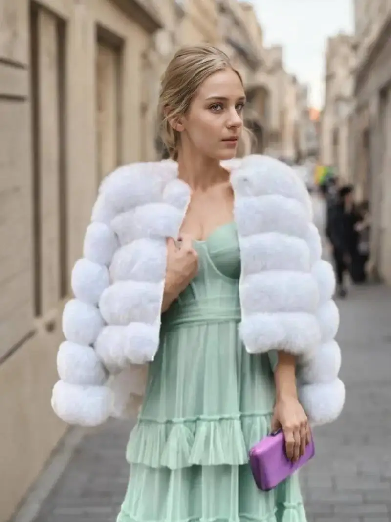 

2025 женское пальто из искусственного меха, осень-зима, высокое качество, пушистое короткое пальто, куртка из искусственного меха, женские пушистые модные топы, корейские M9QW