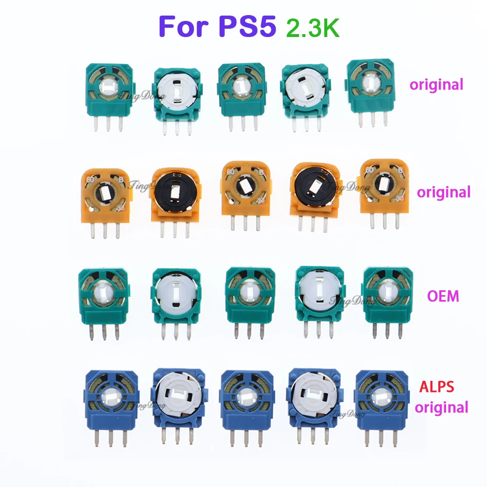 10pcs Original ALPS 3D Analog Micro Switch Sensor for PS5 Controller 3D Thumbstick Axis Resistors Potentiometer