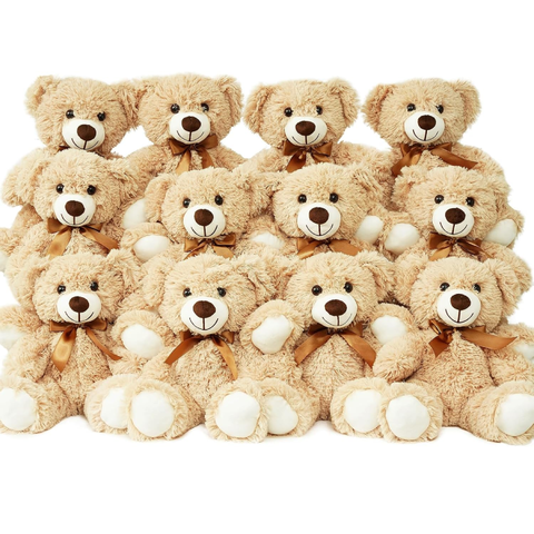 Teddy Bears Bulk Teddy Bear Stuffed Animal Baby Shower Bear Plush Gifts for Christmas Valentine's Day Mother's Day Kids Gift