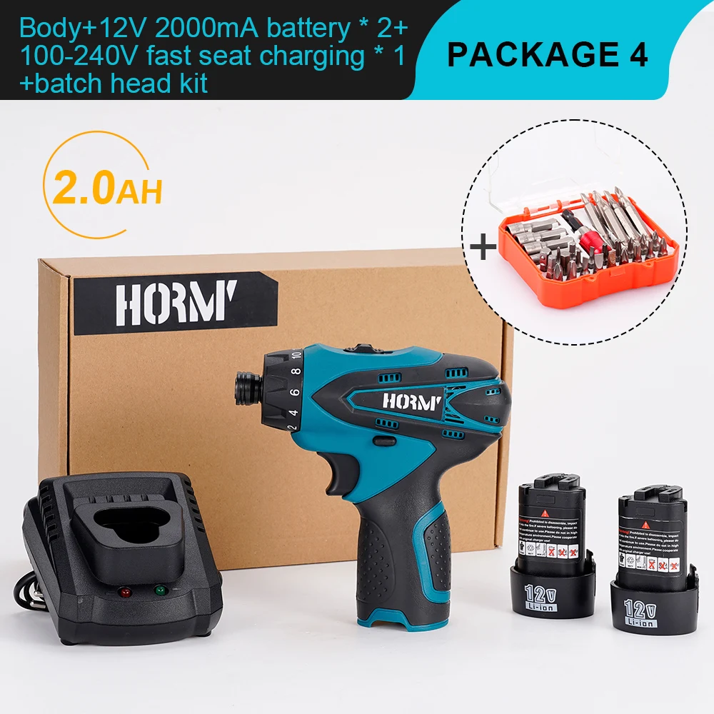 12V Cordless Electric Impact Drill Dual Speed Electric Hammer Driver Screwdriver Lithium Battery Hand Drill For Makita Battery