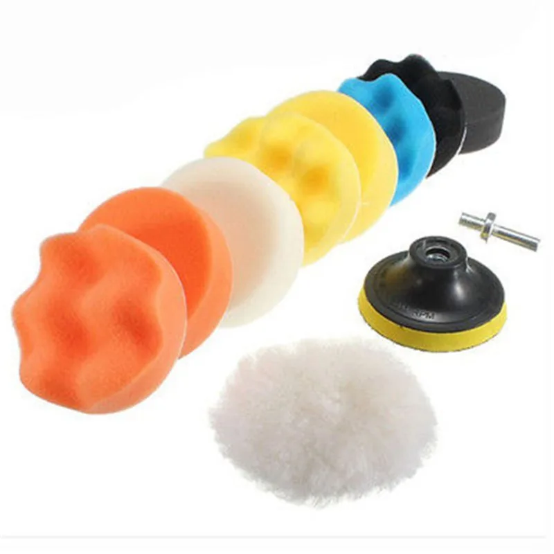 Car Polishing Sponge Pads Kit Foam Pad Buffer Kit Polishing Machine Wax Pads for Auto Motorcycle motor vehicle Removes Scratches