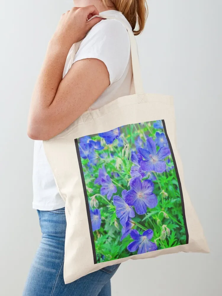 

Blue flowers Tote Bag tote bag men's bag for beach Shopper hand
