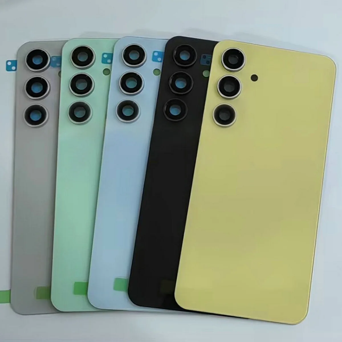 

Для Samsung Galaxy S24FE задняя крышка аккумулятора стеклянная задняя крышка сменный чехол с объективом камеры универсальные все версии