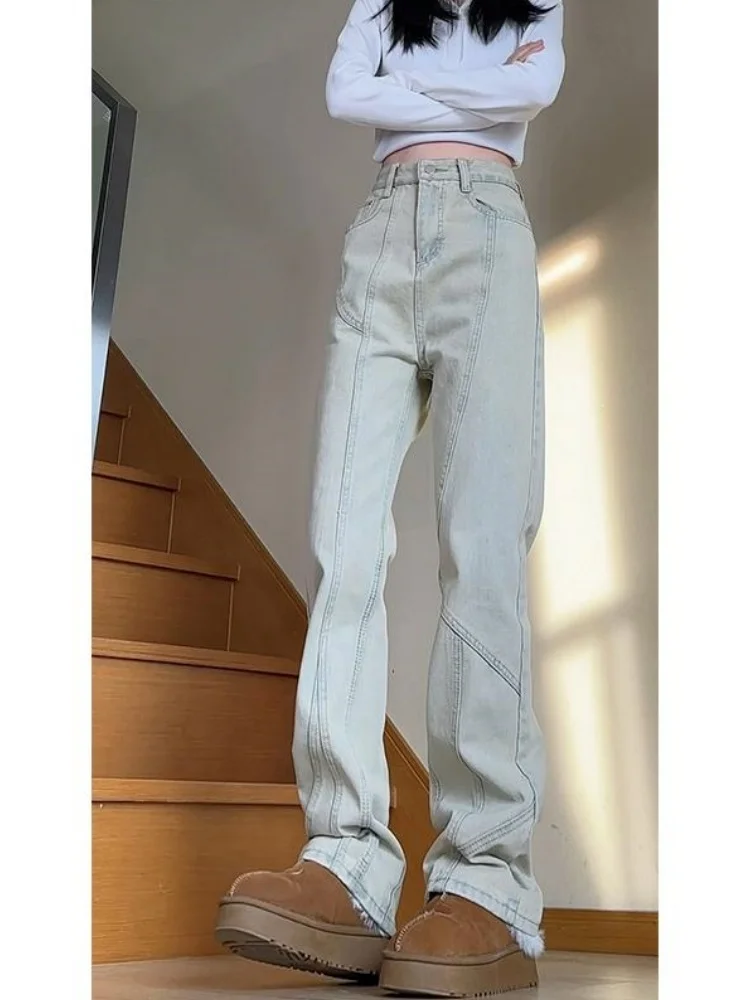 

Мужские джинсы American Splice Slim Fit, осень-зима, модный бренд, утягивающие прямые брюки, широкие джинсы со средней талией...