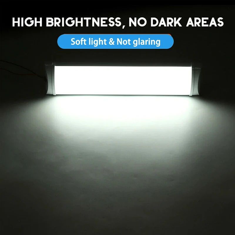 ضوء السقف RV الداخلية مقطورة قارب البضائع مصباح التخييم 72LED 12 فولت-80 فولت LED أضواء ل اكسسوارات السيارات فان سيارة مصباح ليد بار