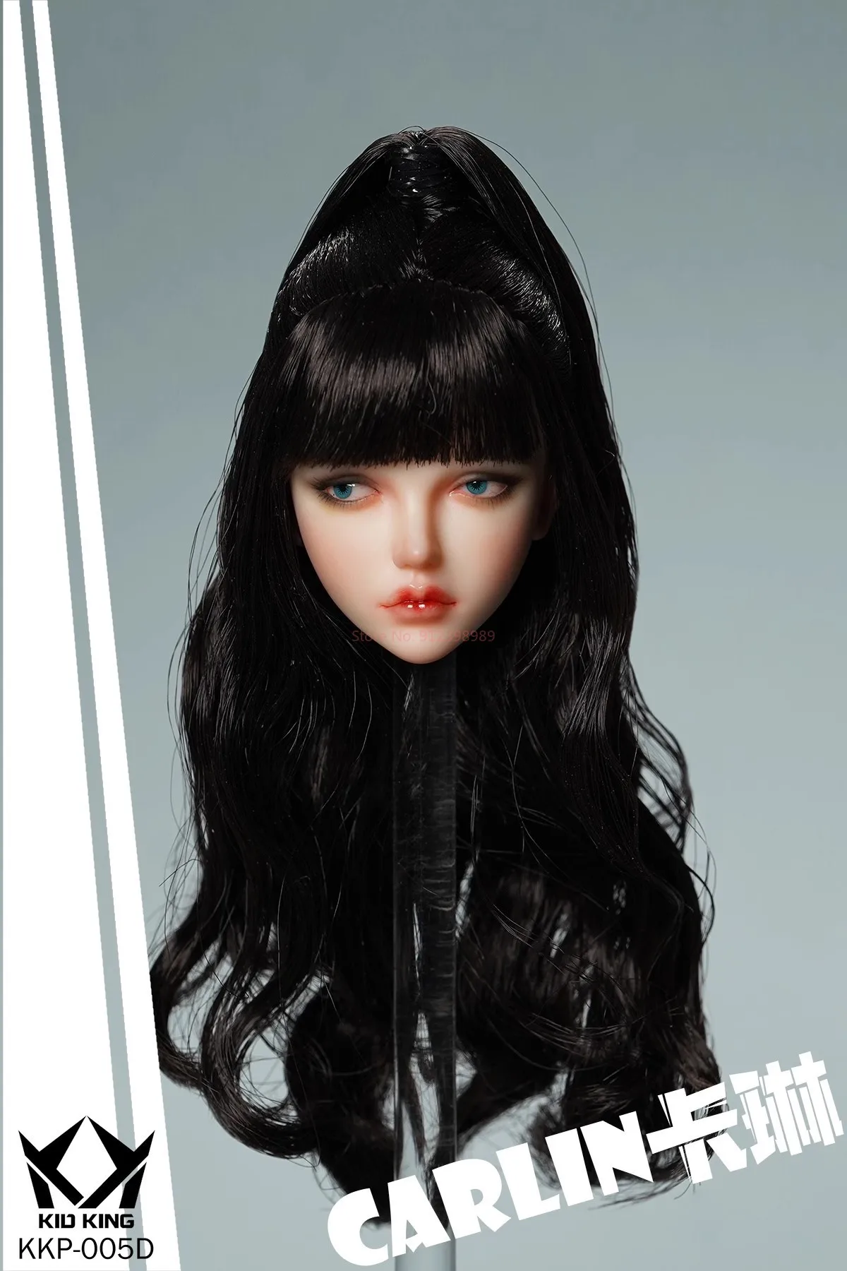 KID KING Carlin 1/6 KKP005 Ruchoma Głowa Żołnierki z Rzepami i Wyrażonymi Oczy, Figurka Modelowa, Zabawki, Prezenty