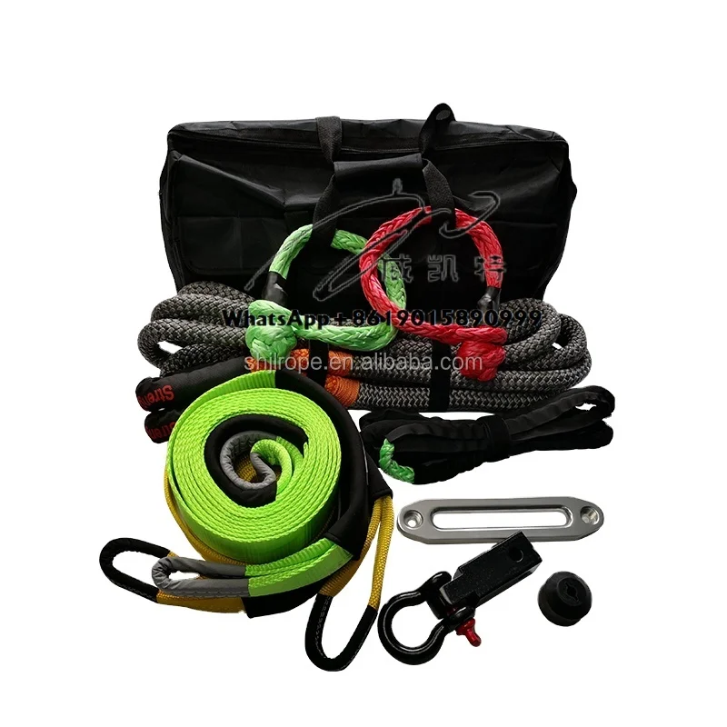 

Кинетический комплект для восстановления, сверхмощный автомобильный буксирный трос, комплект 4x4, буксирный кинетический трос для восстановления, комплект передач