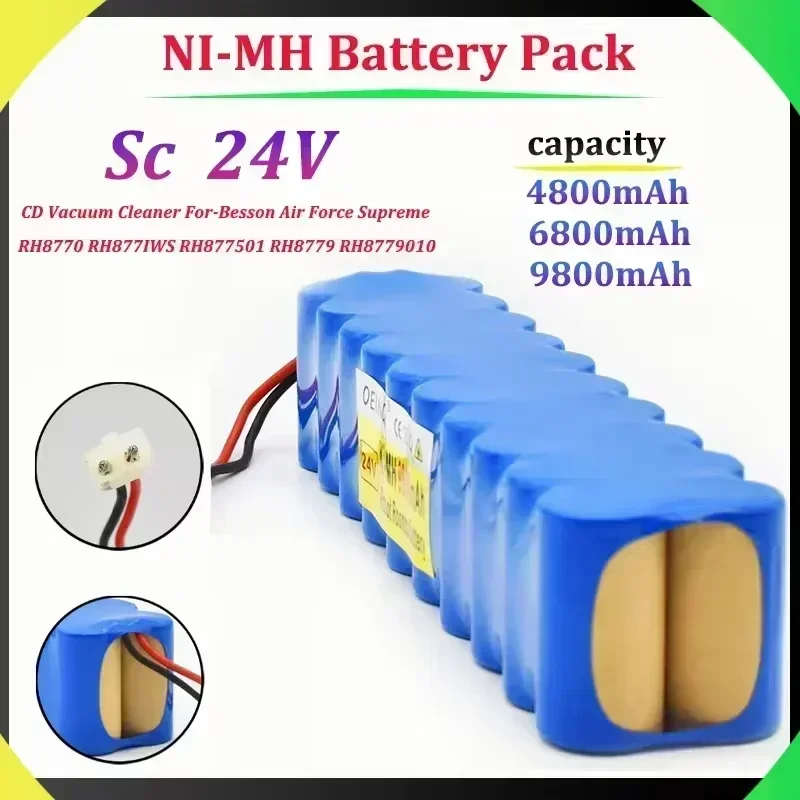 Original Powerful 24V 9800mAh Cordless Vacuum Cleaner NiMH Battery Pack Air Force Supreme RH8770 RH8771WS RH877501RH8779 RH87790