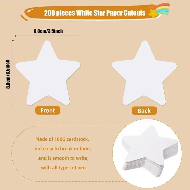 u2je 100pcs star chapouts 3.5inch star confetti cletouts for bulletin board classroom wall wall wedder decoration