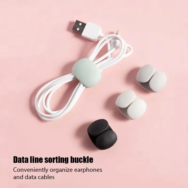 1/5/10 Pcs Charge Cable Protectors Travel Data Cord Clip Decoration Earphone Charging Cables Storage Buckle Cable Organizer