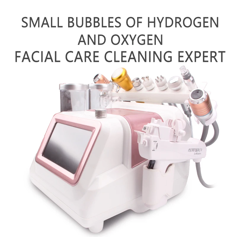 12 in 1 Ultra-Fine Hydrogen Oxygen Bubble Instrument Clean Hydroxide Dermabrasion Machine Line engraved Water Light Instrument