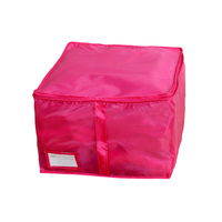 Washable Foldable Storage Bag Large Capacity Quilt Clothing Pink Rose Household Organizer Bag Clothes Storage Box Non Woven