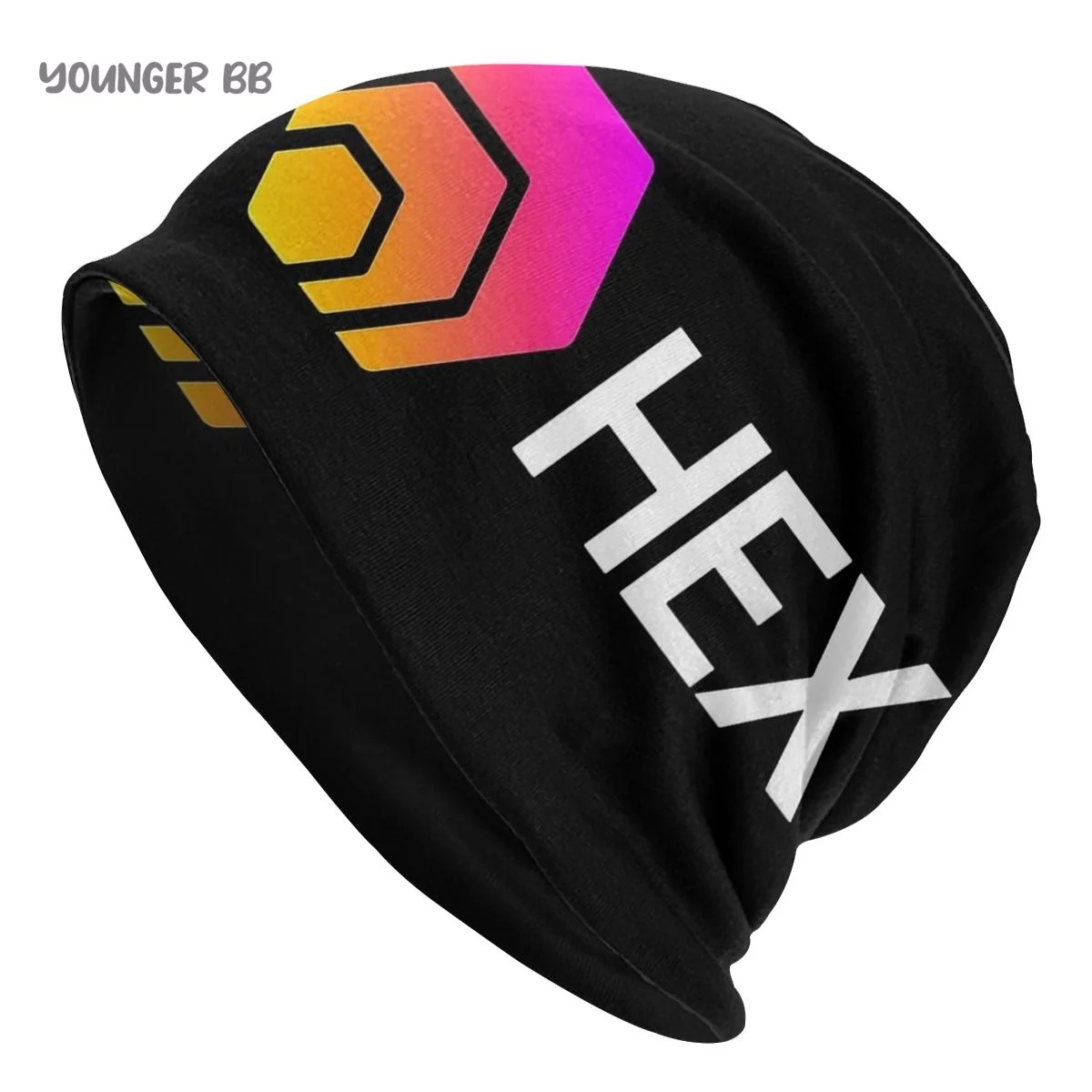 Bonnet Hats Bitcoin BTC Men Women's Knitting Hat HEX Crypto Hexagon Logo Winter Warm Cap Beanies Thermal Elastic Caps