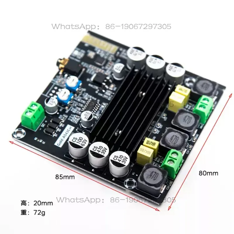 Bluetooth Digital Power Amplifier Board TPA3116D2 Audio Module Class D Two-channel Bluetooth Module Gold-543C