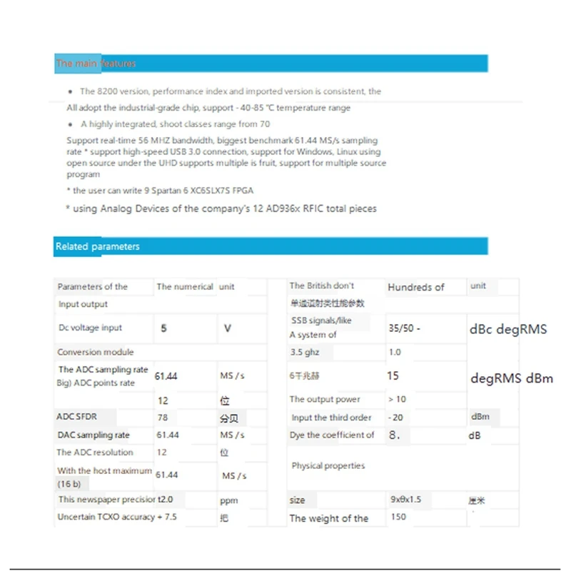 1 PCS B200-Mini-I Software Radio SDR RF Development Board USRP Replace New For Ettus B200mini/B210 Support UHD