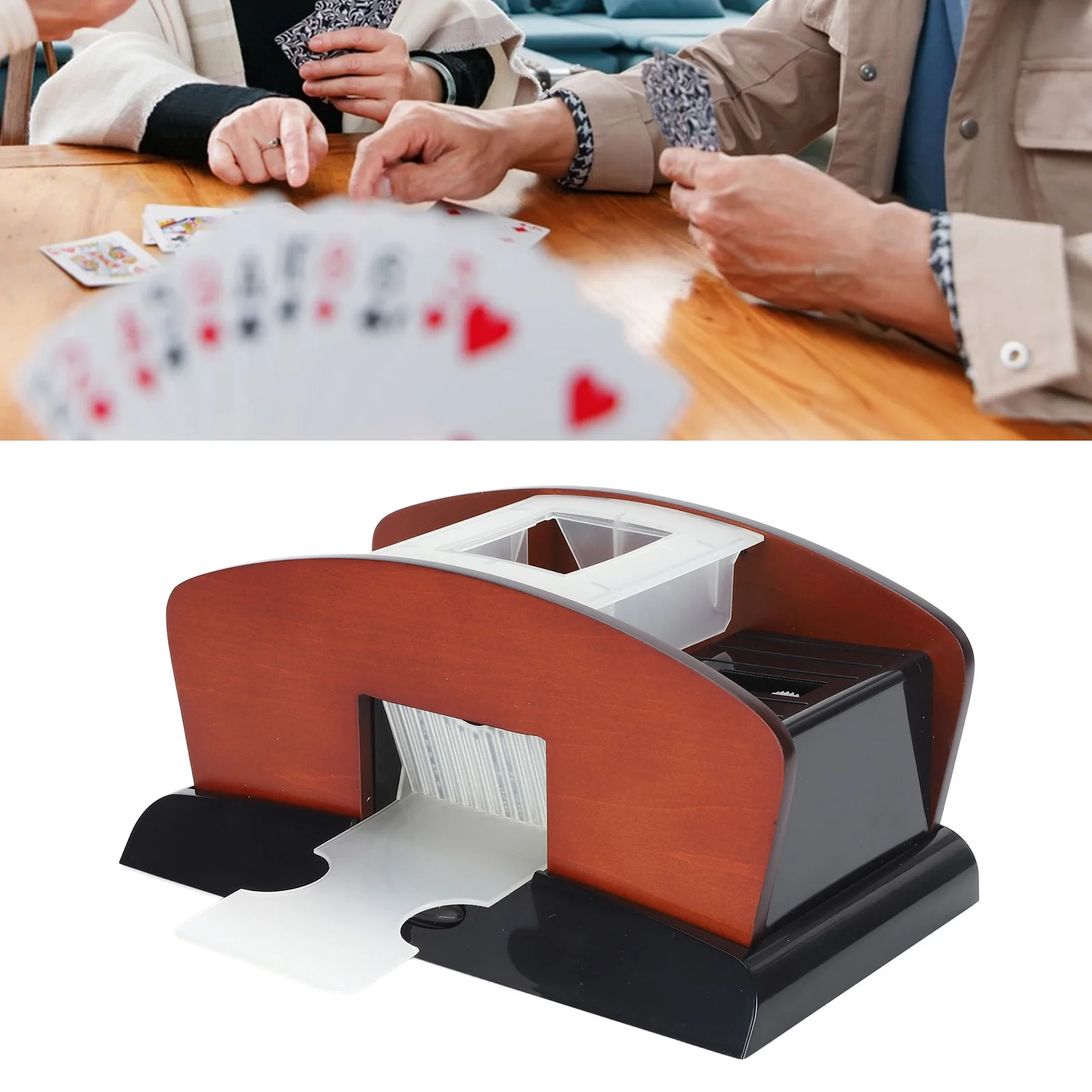 Electric Automatic Card Shuffling Machine Lower Noise Quick Card Shuffling Machine for Family Party Electronic Shuffling Device
