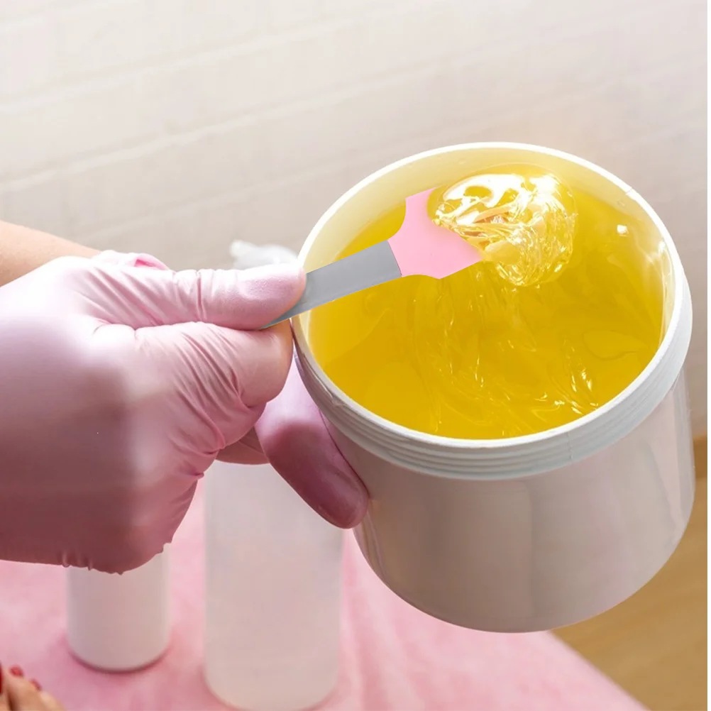 

3pcs Wax Sticks Smooth Efficient Portable Applicator Salon Home Use Pink Silica Gel Hair Removal Tool Waxing Spatula