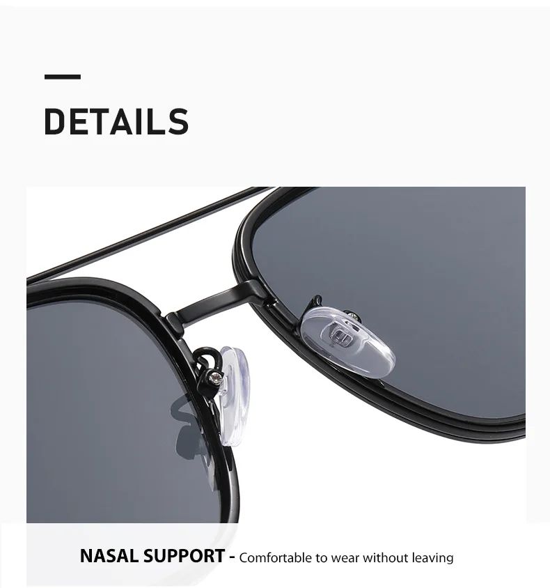 Retro Piloten-Sonnenbrille für Männer und Frauen Klassische Metall-Polygon-Sonnenbrille Modische Tägliche Dekorative Schattierungen Fahrbrillen – Detail 8